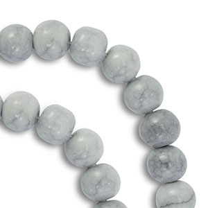 8 mm Glasperlen Grey