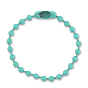Farbiges Zubeh&ouml;r Ballchain mit Verschluss Turquoise green