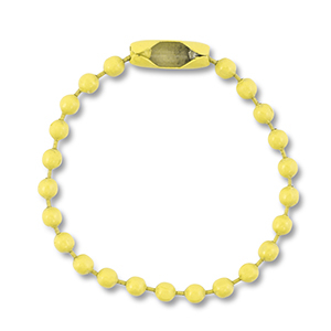 Farbiges Zubeh&ouml;r Ballchain mit Verschluss Light yellow