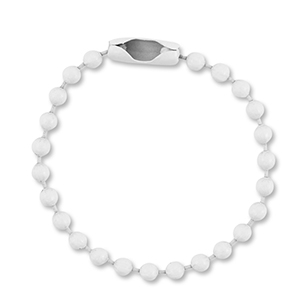 Farbiges Zubeh&ouml;r Ballchain mit Verschluss Light grey