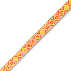 BY31&reg; Schmuckband mit Text "Good vibes" Yellow-light pink-coral red-gold