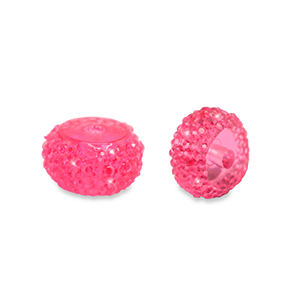 Resin Perlen Rondell 12mm Pink