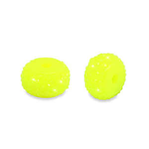 Resin Perlen Rondell 12mm Neon yellow