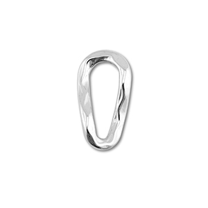 Stainless Steel - Rostfrei Stahl Schmuckzubeh&ouml;r Zwischenst&uuml;ck Oval Silver