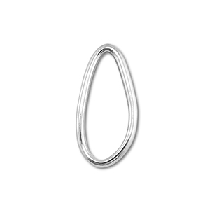 Stainless Steel - Rostfrei Stahl Schmuckzubeh&ouml;r Zwischenst&uuml;ck Oval Silver