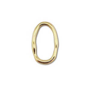 Stainless Steel - Rostfrei Stahl Schmuckzubeh&ouml;r Zwischenst&uuml;ck Oval Gold