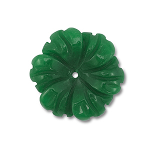 Naturstein Perlen Quarz Blume Dark green