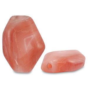 Naturstein Perlen Achat Irregular Dark orange