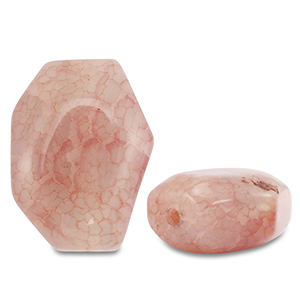 Naturstein Perlen Chalcedon Irregular Peachy orange