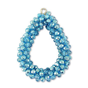 Top Facett Anh&auml;nger Tropfen Erin green