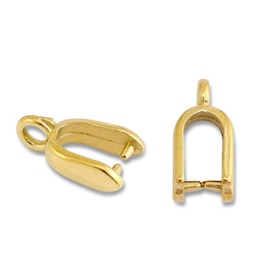 Stainless Steel - Rostfrei Stahl Schmuckzubeh&ouml;r Collierschlaufe f&uuml;r Anh&auml;nger Gold