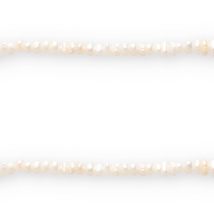 BQ S&uuml;sswasserperlen vertikales F&auml;delloch 6x3mm Natural white