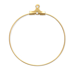 Stainless Steel - Rostfrei Stahl Schmuckzubeh&ouml;r Ohrringe Creolen H&auml;nger Gold