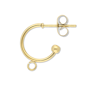 Stainless Steel - Rostfrei Stahl Schmuckzubeh&ouml;r Ohrringe Creolen mit &Ouml;se Gold