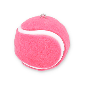 Statement-Anh&auml;nger Tennisball Dark pink-white