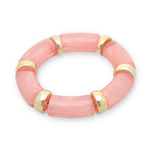 Resin-Armb&auml;nder Gold-pink