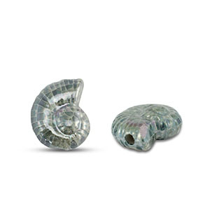 DQ Griechische Keramik Perlen Muschel Sea green