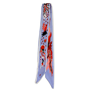 Bandana Schal mit Ph&ouml;nix Sky blue-red-off white