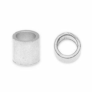 Metall Zubeh&ouml;r DQ Quetschperlen Tube Antik silber (Nickelfrei)