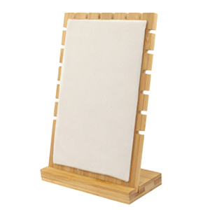 Schmuckdisplay Bambus mit Velvet f&uuml;r Ketten Natural-white