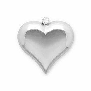 Stainless Steel - Rostfrei Stahl Anh&auml;nger Herz Silver