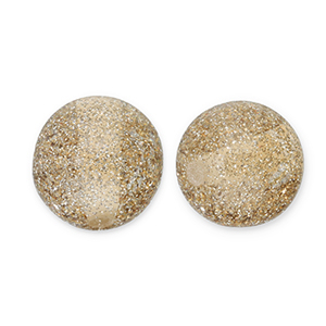 8 mm Acrylperlen mit Glitzer Champagne-silver