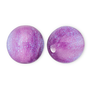 8 mm Acrylperlen mit Glitzer Purple-turquoise