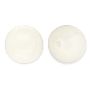 12 mm Acrylperlen Rund Off white-white