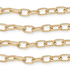 Aluminium Schmuckzubeh&ouml;r Gliederkette Ankerkette Gold