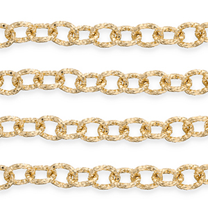 Aluminium Schmuckzubeh&ouml;r Gliederkette Ankerkette Gold