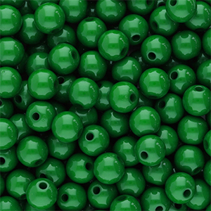 6 mm Acrylperlen Shiny Green