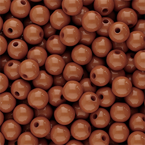6 mm Acrylperlen Shiny Dark cognac brown