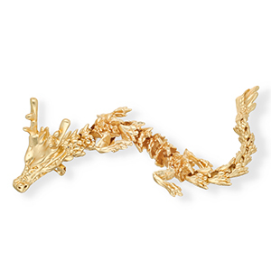 Statement Broschen Drache Gold