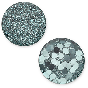 20 mm flach Cabochon Polaris Elements Helios Petrol green