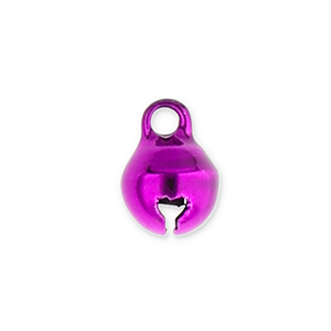 Metall Anh&auml;nger Gl&ouml;ckchen 6mm Purple