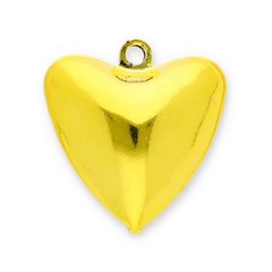 Metall Anh&auml;nger Gl&ouml;ckchen Herz Gold