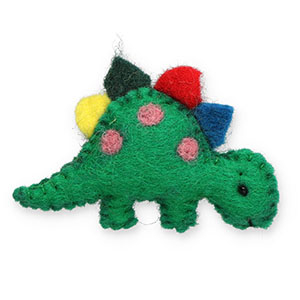 Broschen Filz Dino Green-yellow-red-blue