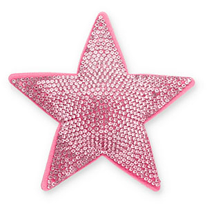 Statement hangers mit Strass Stern Light pink