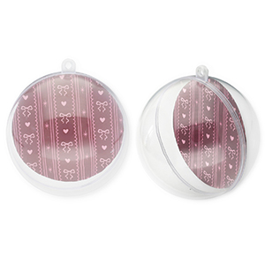 Transparenter Schmuck Ball Transparent-berry wine red-light pink