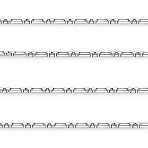 Stainless Steel - Rostfrei Stahl Schmuckzubeh&ouml;r Gliederkette Rechteck Silver
