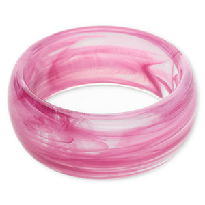 Resin-Armb&auml;nder Bangle Aubergine purple-white