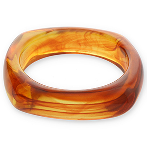 Resin-Armb&auml;nder Bangle Transparent amber brown