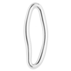 Stainless Steel - Rostfrei Stahl Schmuckzubeh&ouml;r Zwischenst&uuml;ck Oval Silver