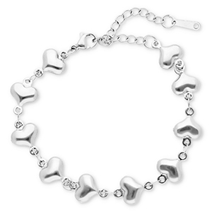 Armb&auml;nder aus Stainless Steel - Rostfreiem Stahl Herz Silver