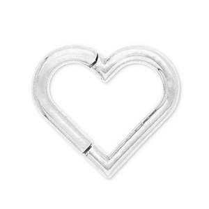 Ohrpiercing aus Stainless Steel - Rostfreiem Stahl Clicker Herz Silver