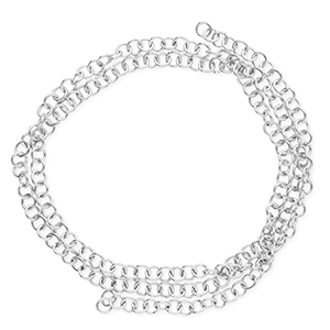 Stainless Steel - Rostfrei Stahl Schmuckzubeh&ouml;r Bindering Silver