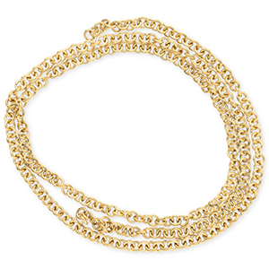 Stainless Steel - Rostfrei Stahl Schmuckzubeh&ouml;r Bindering Gold