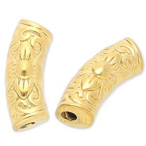 Stainless Steel - Rostfrei Stahl Perlen Tube Gold