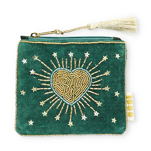 BY31&reg; Etui Herz mit Sterne Dark green-light blue-gold