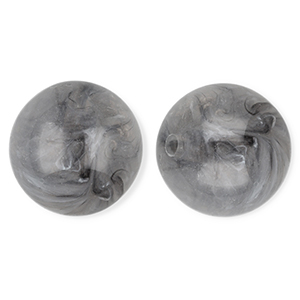 20 mm Acrylperlen Rund Grey-marble
